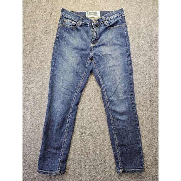 Free People Jeans Women’s 29 Medium Wash Skinny Crop Made in USA - Picture 1 of 9
